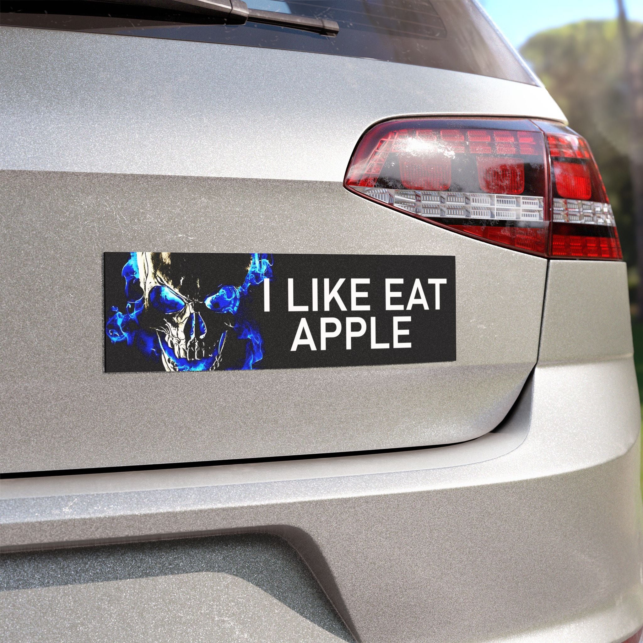I Like Eat Apple Car Magnet