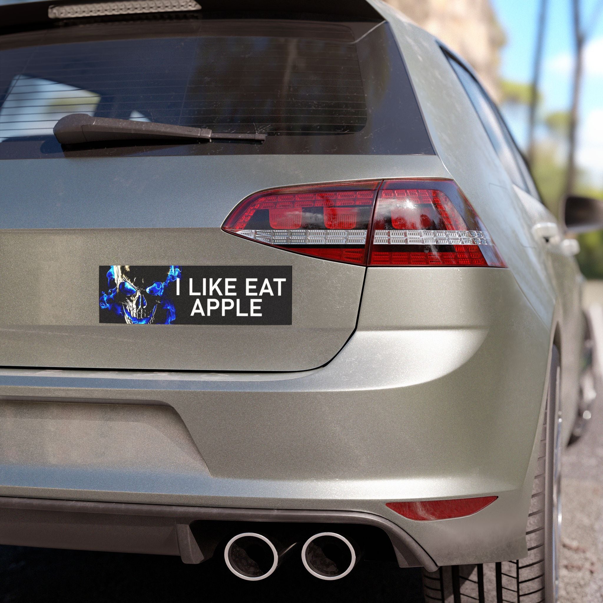 I Like Eat Apple Car Magnet