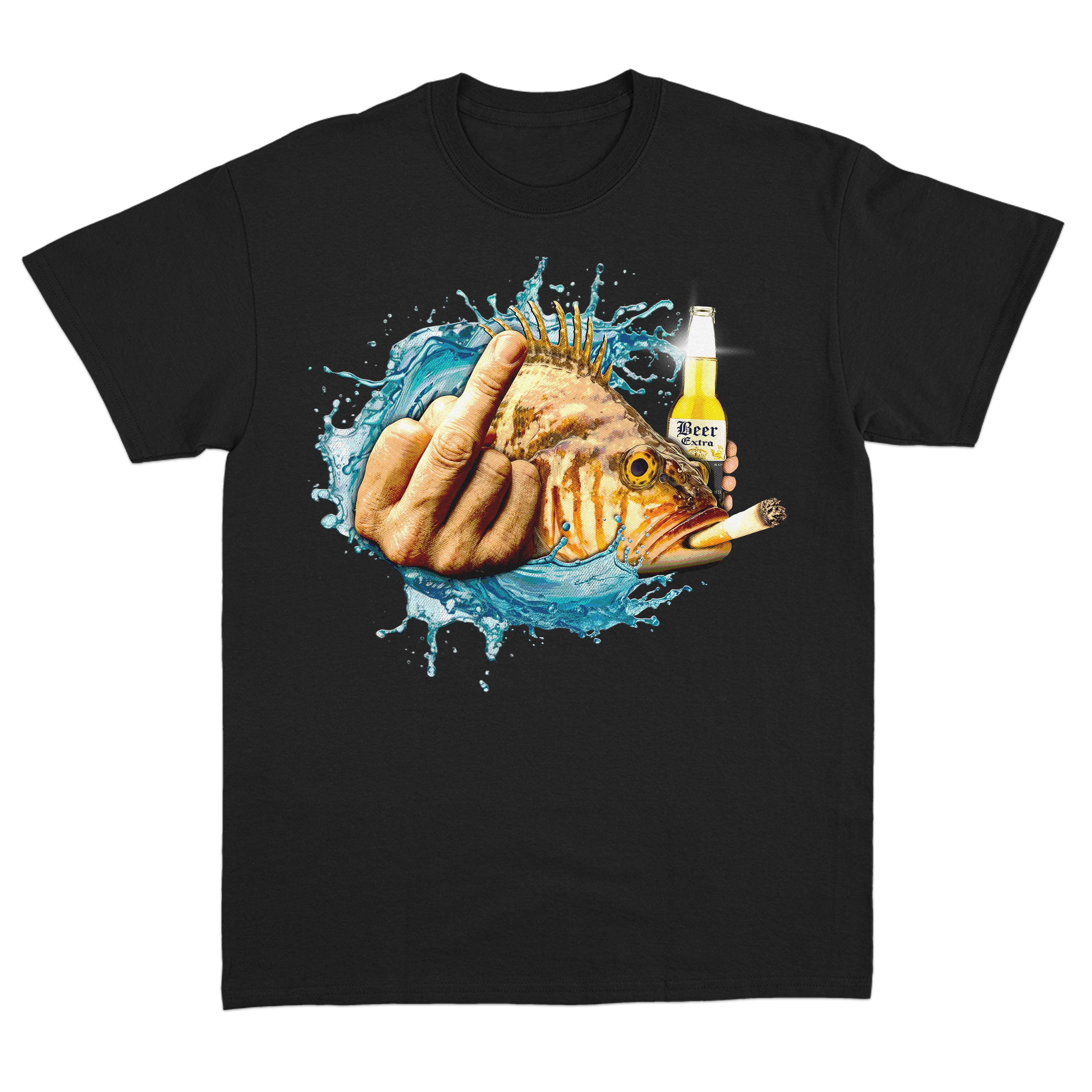 Dope Ass Fish With Beer T-Shirt – Dippy Tees